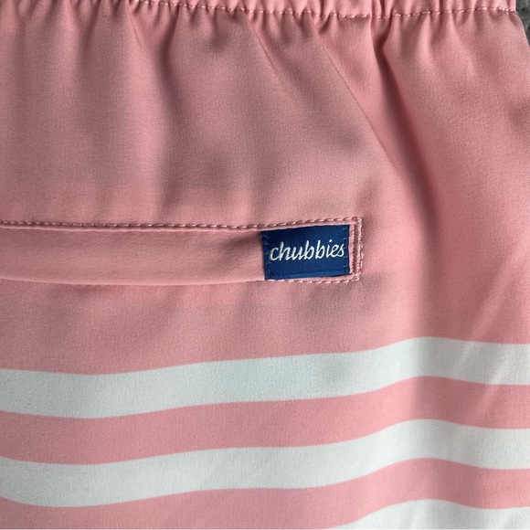 Men's Chubbies Mens 3XL Pink & Blue Classic Lined Striped 5.5 in. Swim Trunk - Picture 13 of 14